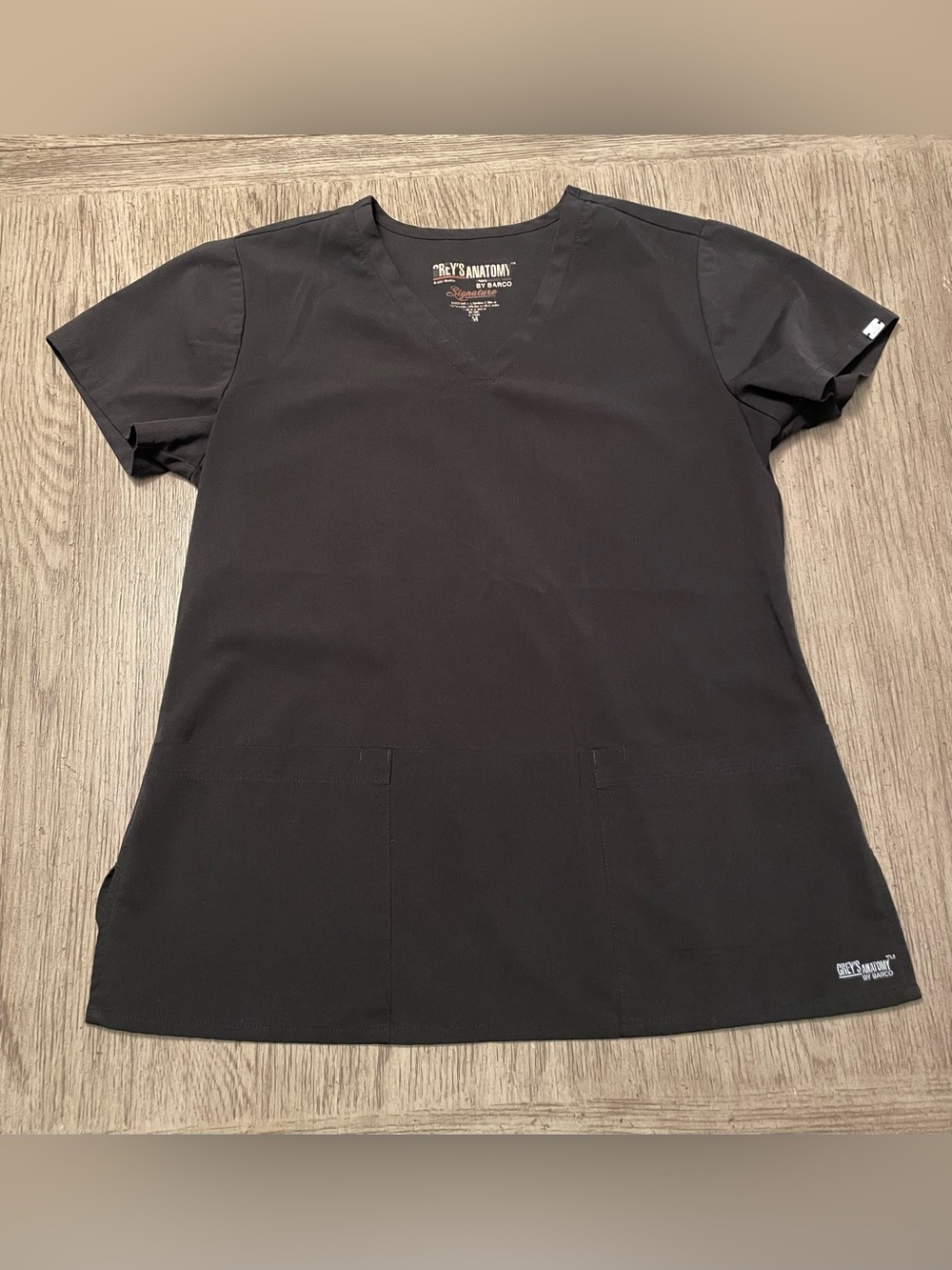 Grey’s Anatomy by Barco scrub top, medium, black.